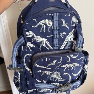 Pottery Barn Kids Dinosaur Skeleton Backpack - Navy and White